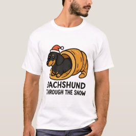Dachshund Door De Sneeuw T-shirt