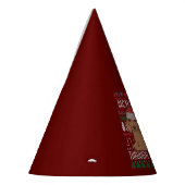 Dachshund door de sneeuw Ugly met kerst Feesthoedjes (Links)