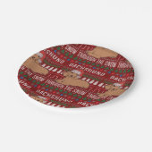 Dachshund door de sneeuw Ugly met kerst Papieren Bordje (Gekanteld)