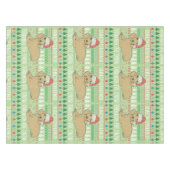 Dachshund door de sneeuw Ugly met kerst Tafelkleed (Voorkant (Horizontaal))