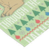 Dachshund door de sneeuw Ugly met kerst Tafelkleed (Gekanteld)