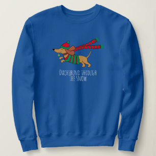 Dachshund door de sneeuwhoes T-shirt