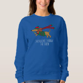 Dachshund door de sneeuwhoes T-shirt (Voorkant)