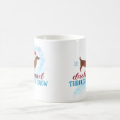 Dachshund door de sneeuwkerstman koffiemok (Center)