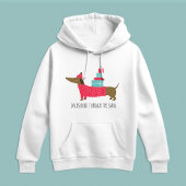 Dachshund door de sneeuwklap met kerstmis hoodie