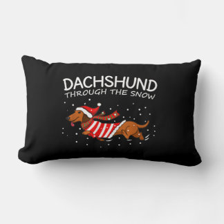 Dachshund door de sneeuwnende hond kerstmis kussen