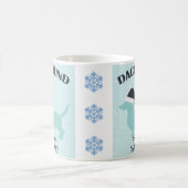 Dachshund door de sneeuwnende kerstmis koffiemok (Center)