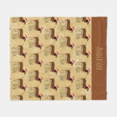 Dachshund door de sneeuwvloerwand fleece deken (Voorkant (Horizontaal))