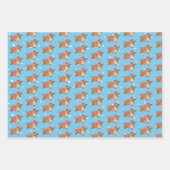 Dachshund door de sneeuwworsthond inpakpapier vel (Voorkant 2)