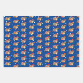 Dachshund door de sneeuwworsthond inpakpapier vel (Voorkant)