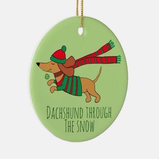 Dachshund door het Ornament sneeuwcirkel (Rechts)