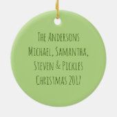 Dachshund door het Ornament sneeuwcirkel (Achterkant)