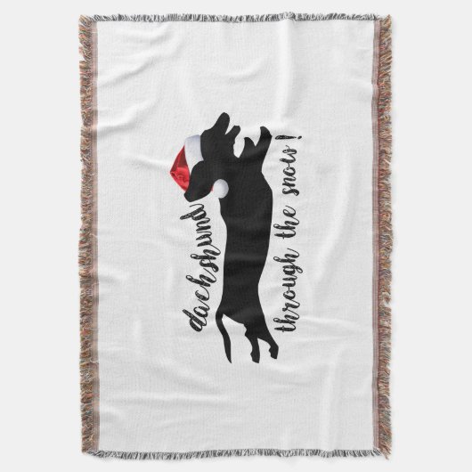 Dachshund door het sneeuwkerstVakantie Deken (Voorkant Verticaal)