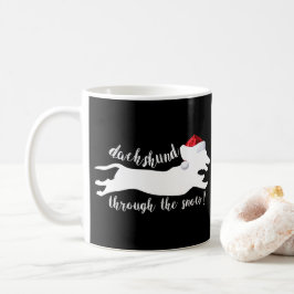 Dachshund door het sneeuwkerstVakantie Koffiemok