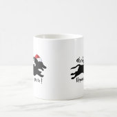 Dachshund door het sneeuwkerstVakantie Koffiemok (Center)