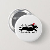 Dachshund door het sneeuwkerstVakantie Ronde Button 5,7 Cm (Voorkant /achterkant)