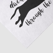 Dachshund door het sneeuwkerstVakantie Tissuepapier (Detail)