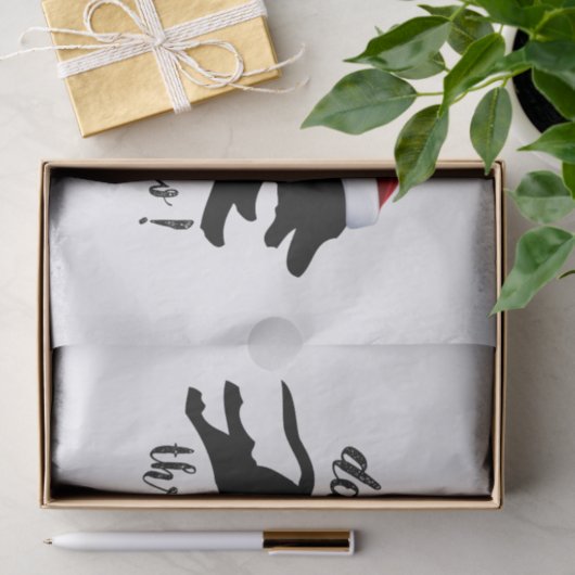 Dachshund door het sneeuwkerstVakantie Tissuepapier (Geschenk)