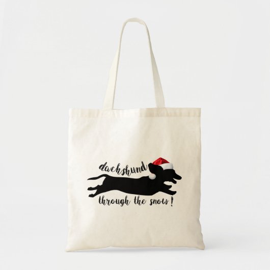 Dachshund door het sneeuwkerstVakantie Tote Bag (Voorkant)