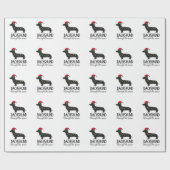 Dachshund door het sneeuwpakpapier cadeaupapier (Vlak)