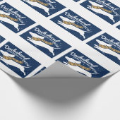 Dachshund door het sneeuwpakpapier cadeaupapier (Hoek)