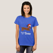 Dachshund door het sneeuwShirt T-shirt (Voorkant volledig)