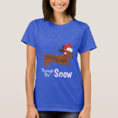 Dachshund door het sneeuwShirt T-shirt (Voorkant)