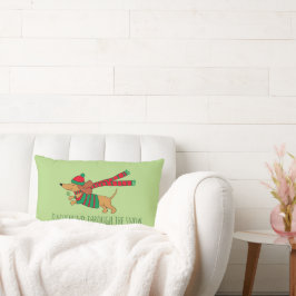 Dachshund Door het sneeuwSierkussen 13 x 21 inch Kussen