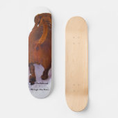 Dachshund door sneeuw door de sneeuw skateboard (Voorkant)