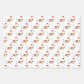 dachshund door snow - kerstcadeau inpakpapier vel (Voorkant 2)
