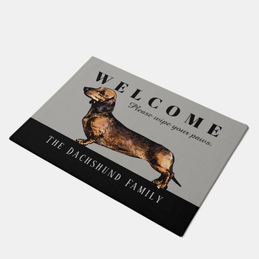  Dachshund Doormat Deurmat (Schuin)