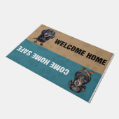 Dachshund Doormat/Personalized Welcome Door Mat (Schuin)