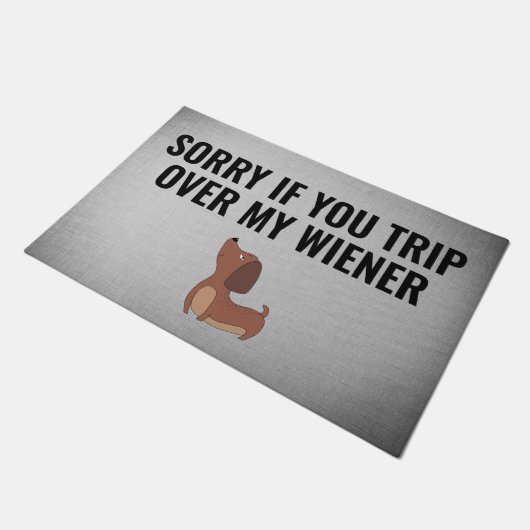 Dachshund doormat - Trip over mijn Wiener Deurmat (Schuin)