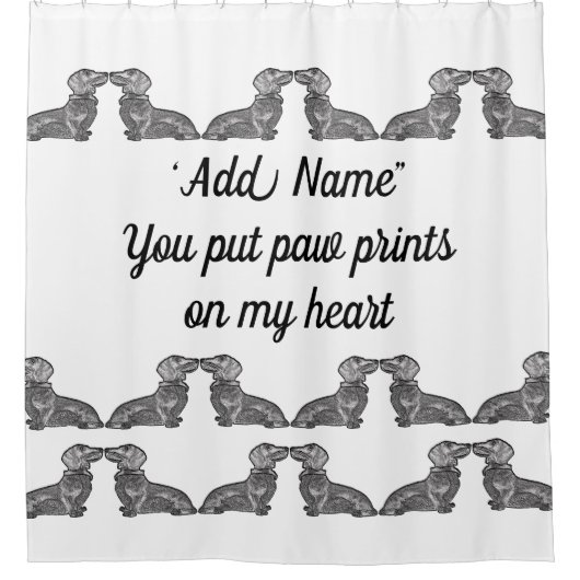 Dachshund Douchegordijn (Voorkant)