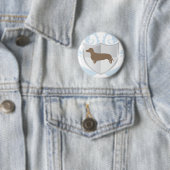 Dachshund Doxie Classic Crest Design Ronde Button 5,7 Cm (In situ)