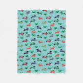Dachshund Doxie Dog Kerstfeestdag Fleece Deken (Voorkant)