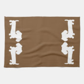 Dachshund Doxie Kitchen Red Brown Towels Theedoek (Horizontaal)