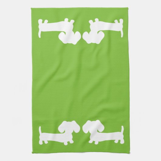 Dachshund Doxie Kitchen Towels Theedoek (Verticaal)