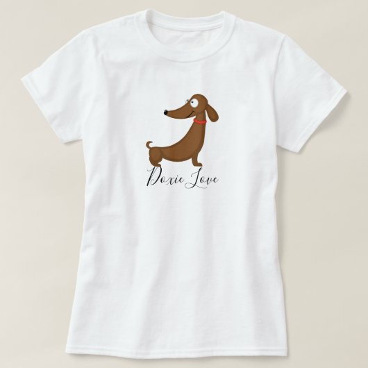 Dachshund (Doxie) Liefde T-shirt (Design voorkant)
