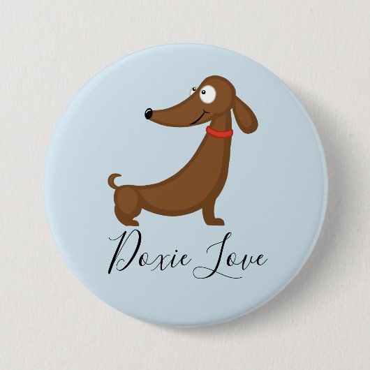 Dachshund (Doxie) Love Button (Voorkant)