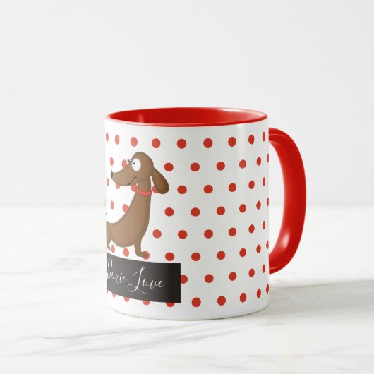 Dachshund (Doxie) Love Mok (Voorkant rechts)