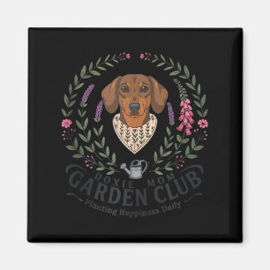 Dachshund doxie moeder tuin club moederdag magneet