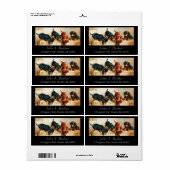  Dachshund Doxie Puppies Kunstlabel Etiket (Full Sheet)