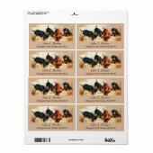 Dachshund Doxie Puppies Kunstlabel Etiket (Full Sheet)
