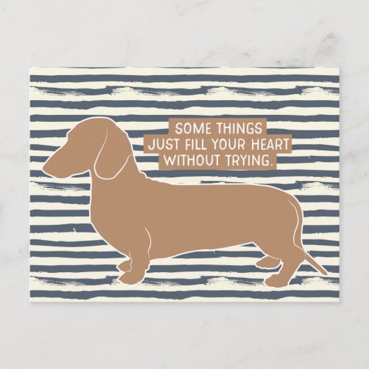 Dachshund Doxie Teckel Lover Illustratie Citaat Briefkaart (Voorkant)