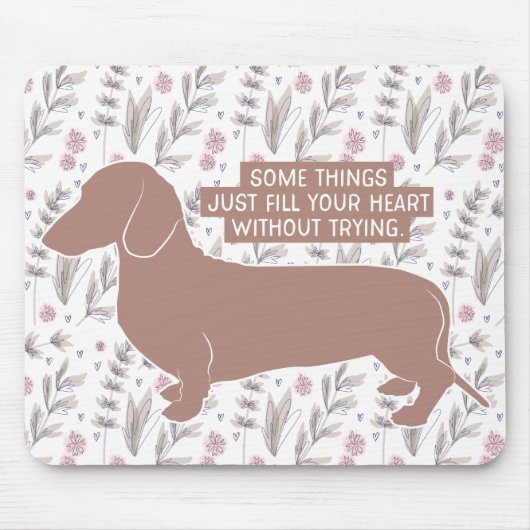Dachshund Doxie Teckel Lover Illustratie Citaat Muismat (Voorkant)
