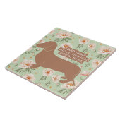Dachshund Doxie Teckel Lover Illustratie Citaat Tegeltje (Zijkant)