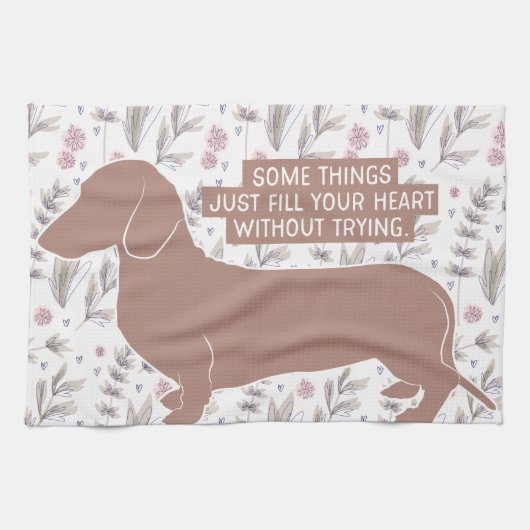 Dachshund Doxie Teckel Lover Illustratie Citaat Theedoek (Horizontaal)