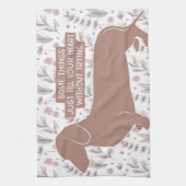 Dachshund Doxie Teckel Lover Illustratie Citaat Theedoek (Verticaal)
