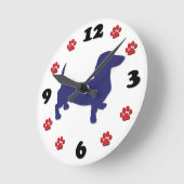 Dachshund, Doxie Wall Clock Ronde Klok (Hoek)